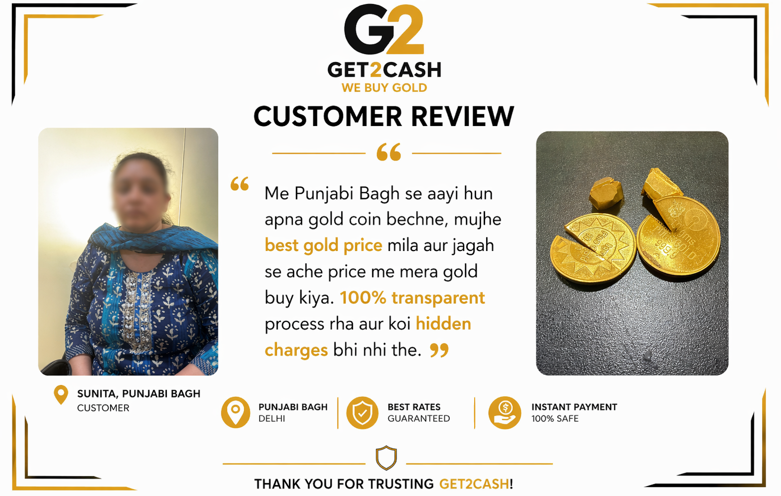 Sell Gold in Paschim Vihar